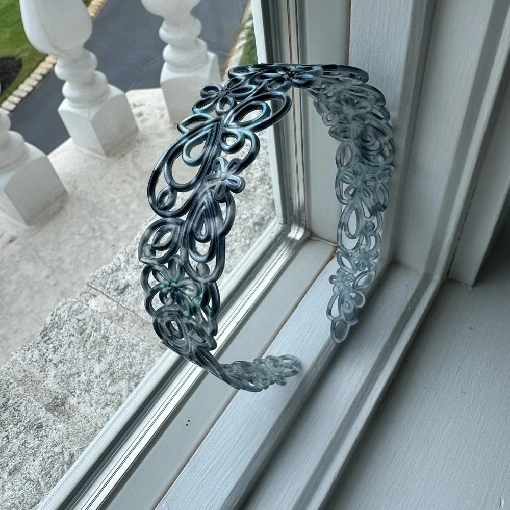 Claire’s Flower Filigree Headband - Blue